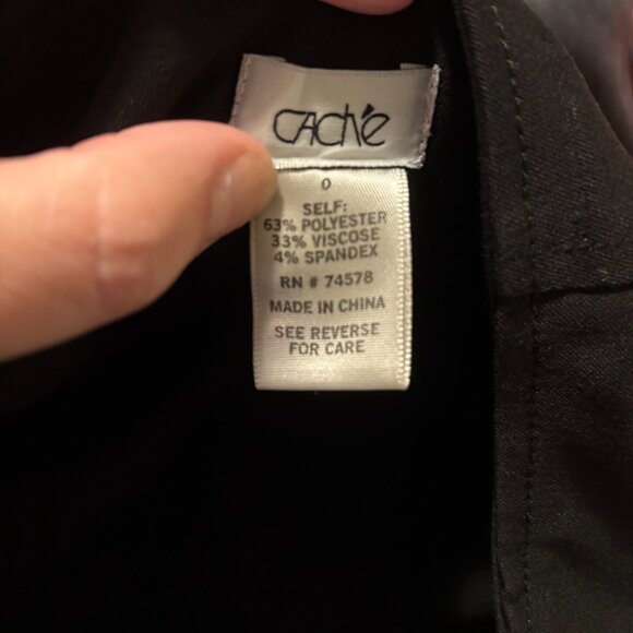 Cache Women's Black Pencil Skirt with Slit ~ Size: 0 ~ EUC - Picture 4 of 5